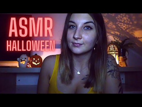 ASMR| halloween trigger words with hand movements (repeating, whispering)