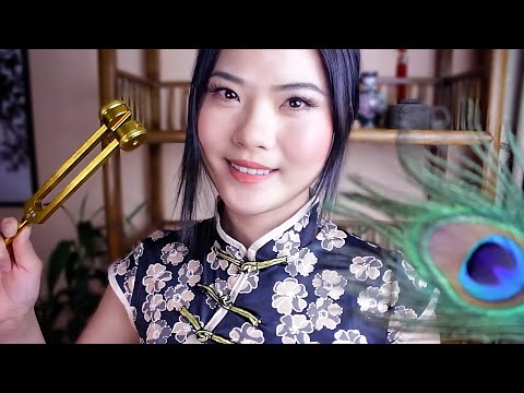 ASMR ~ Chinese Ear Spa 🍃~ Ear Attention, Tuning Fork, Massage, Feather Pick