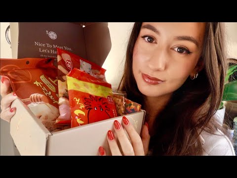 ASMR Trying Japanese Snacks/Candy! 😍 Sakuraco Unboxing, Tapping, Whispering & Eating