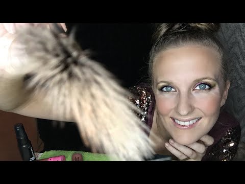 ASMR Doing your Makeup Role Play❤️ Lo-Fi (Up close, Brushes, Tapping, Finger Fluttering, Scratching)