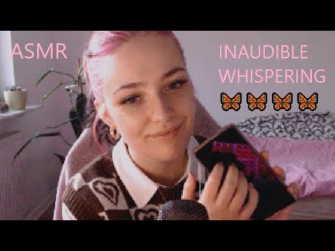ASMR Inaudible & Unintelligible Whispering ( + Phone Tapping, Mic Scratching)
