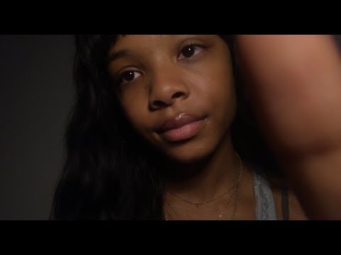ASMR gentle lens tapping + light mouth sounds