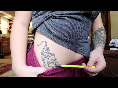 ASMR- Tracing/Showing My Tattoos W/ Whispering!