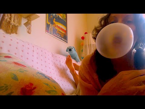 ASMR blowing bubbles in The Pose bare feet (request)
