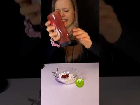 Cottage cheese with ketchup? #asmr