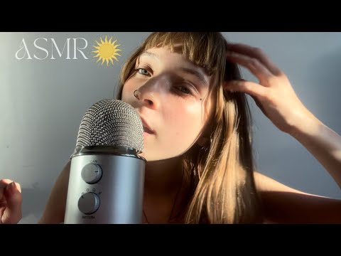ASMR sunny hair playing and chill whispers 🌞