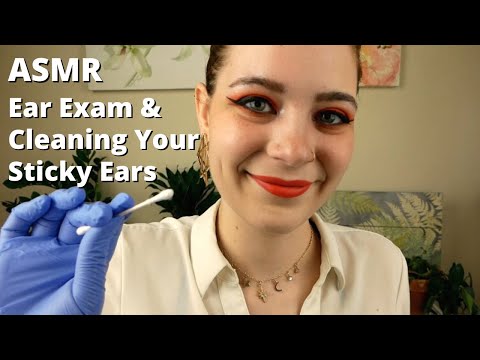ASMR Ear Exam & Intense Cleaning ~ A Sticky Situation! | Soft Spoken Medical RP