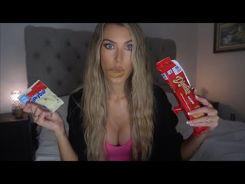 ASMR trying BRITISH treats🍬wrapper, chewing sounds