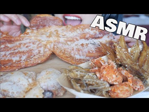 ASMR Crunchy GRILL Pressed OCTOPUS, Baby Crab and Fish (EXTREME EATING SOUNDS) NO TALKING | SAS-ASMR