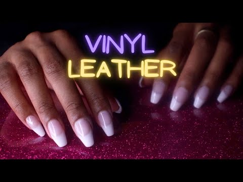 ASMR (No Talking) Tapping and Scratching • 1Hr Sleep • Vinyl and Leather Triggers