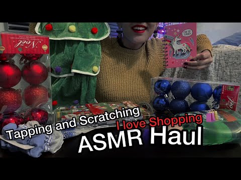 ASMR Tapping and Scratching Whisper (DOLLAR HAUL)