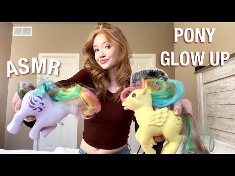ASMR vintage my little pony glow up *cleaning *brushing *styling *relaxing makeover
