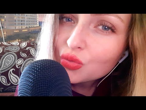 Asmr, mic kissing , kisses, mic licking,  deep breathing, whispering