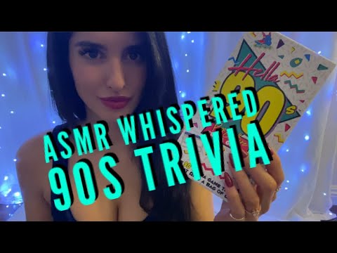 ASMR Whispered 90s Trivia - Trivia Cards Questions & Answers (Binaural) 💗🛹💛🧡💚💜💙📼