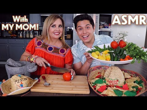 ASMR w/ MOM | Making Authentic Mexican Salsa!