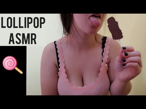 Asmr - chocolate lollipop licking & sucking / wet mouth sounds