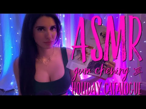 ASMR Gum Chewing and Flipping Through a Holiday Catalogue with You 🍬📖🎄🎁💝