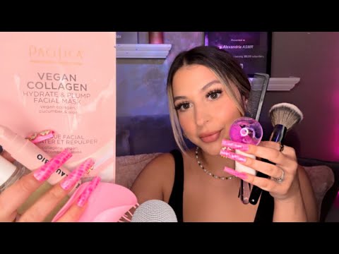 ASMR Pampering You in EVERY way until you fall asleep🫶🏼💤(skincare, head massage, face brushing)