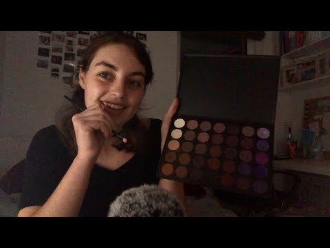 ASMR| Friend does your makeup for the halloween party RP 🎃