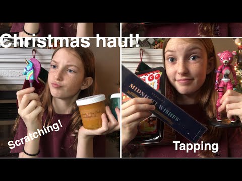 Christmas haul! Tapping, scratching and more ASMR