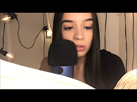 ASMR 1 HR Inaudible Whispers Book Reading (mouth sounds & whispers)