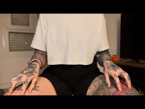 ASMR | Skin scratching. Skin rubbing. Dry brush. Some tapping. Fabric sounds 🤍