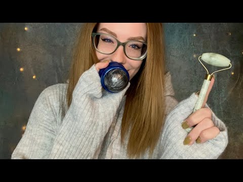 ASMR Massage and Face Roller // Unintelligible and Inaudible | TRIGGER MIXING