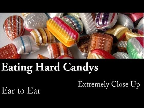 Eating Hard Candies (Ear To Ear, Extremely Close Up)