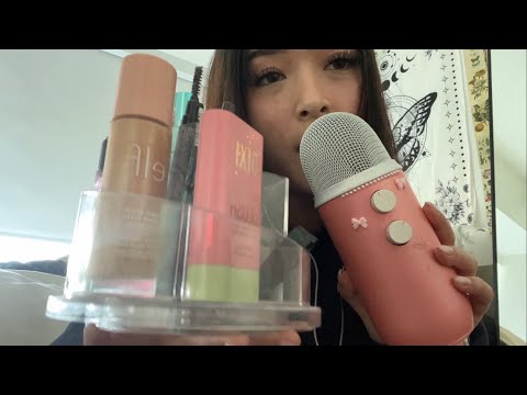 asmr close whispers and showing u my makeup!