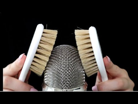 ASMR Mic Brushing with Hard Brushes | Slow but Rough Sounds (No Talking)
