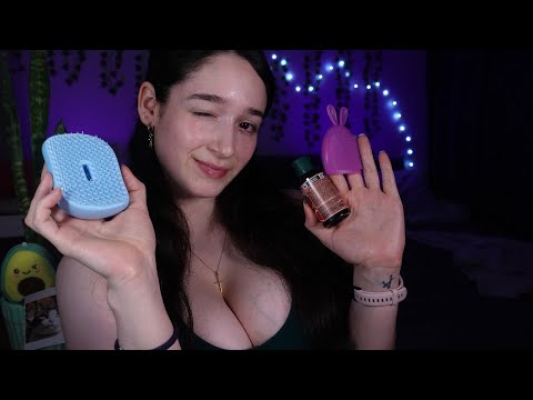 ASMR Cozy Personal Attention to Help You Fall Asleep | Skincare, Hairbrushing & MORE