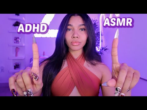 ASMR | ASMR for ADHD | Fast & Aggressive | Mouth Sounds & Collarbone Tapping 💜⚡️