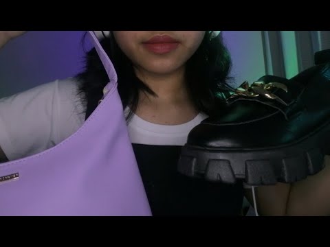 asmr shoe and bag tapping and scratching (ethan's cv)
