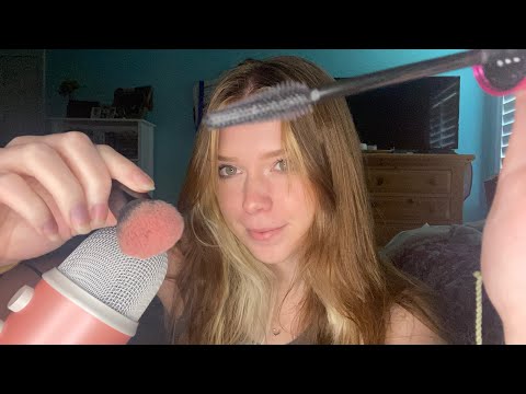ASMR doing your makeup (little chaotic)