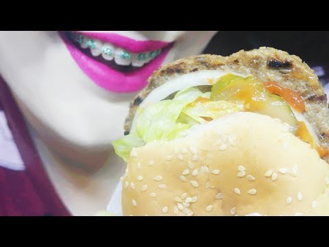 ASMR Eating Veggie Burger & Fries *Burger King* [Crinkle Sounds, Tapping Sounds,Drinking Sounds]