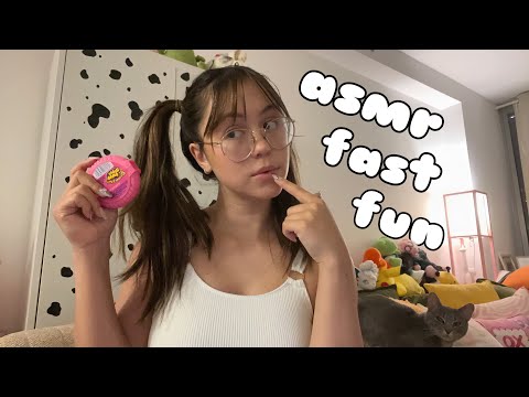ASMR Fast Aggressive Unpredictable Lofi Triggers (Hand Sounds, Cat Sounds, and Pay Attention)