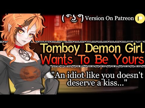 Needy Tomboy Demon Wants You All To Herself [Tsundere] | Goth Girl ASMR Roleplay /F4M/