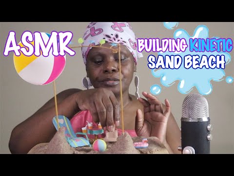 Building A Kinetic Sand Beach ASMR CHEWING GUM