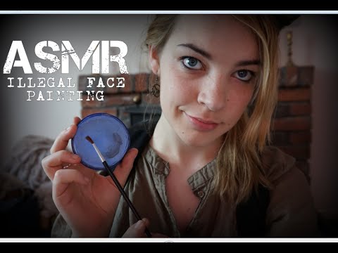 ASMR Il‎legal Face painting Session- Steampunk Role play