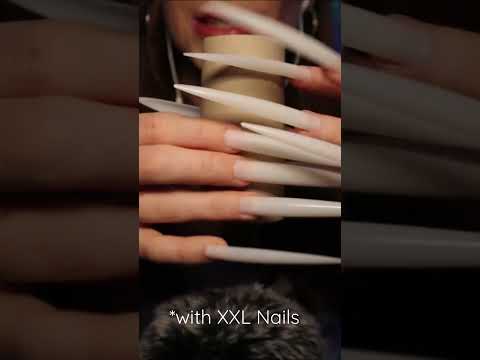 ASMR | Tube Mouth Sounds with XXL Nails #asmr #asmrshorts