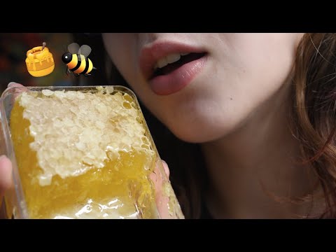 ASMR | Up-Close Honeycomb Eating 🍯 | Intense Mouth Sounds, Sticky Sounds