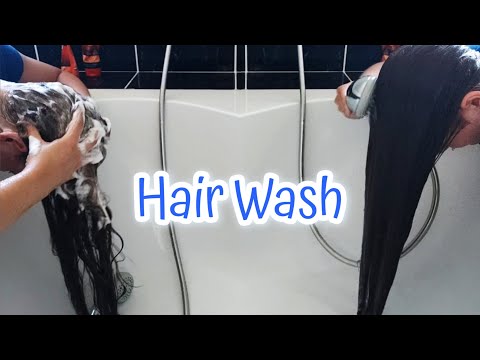 ASMR Hair Wash - Close Up | Long Hair Washing (No Talking)