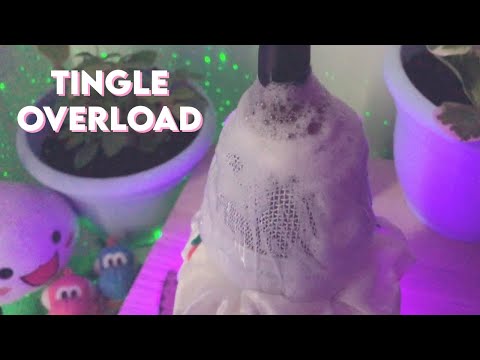 ASMR TINGLE OVERLOAD [Ear Cleaning, Soapy Mic Brushing, Fabric Sounds] | NO TALKING