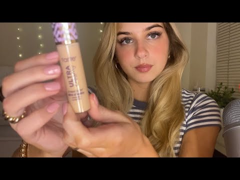 ASMR Everyday Makeup 🫧 Tapping, Whispered Ramble, Rummaging