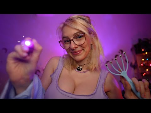 ASMR How Long Can You Go Without Falling Asleep? 💜 {light, crunchy, crinkly, wood, brush..}