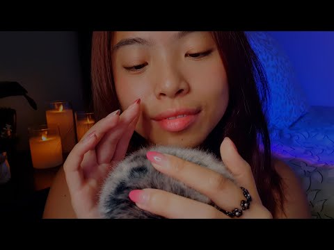 ASMR Soul Soothing Whisper Ramble 🌬️ Slow & Clicky 💙 Fluffy Mic Scratching