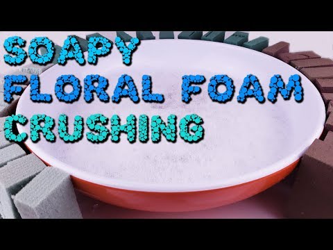 ASMR Soapy Floral Foam Crushing - Satisfying Floral Foam ASMR