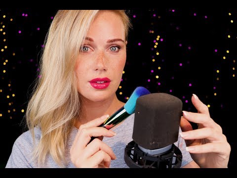 ASMR Breathy whispers and Microphone brushing