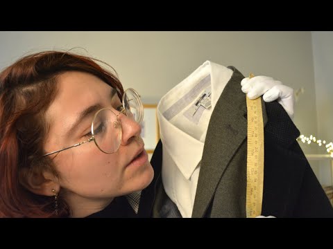 ASMR The MOST Relaxing Suit Fitting (measuring, lint roller, personal attention)