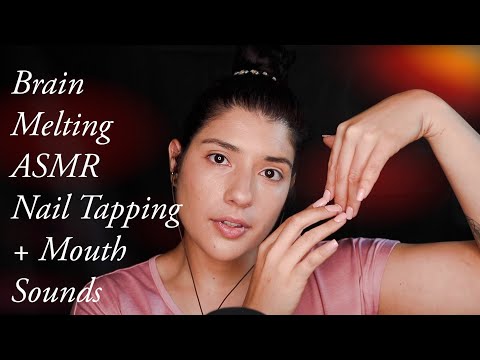 BRAIN MELTING ASMR | INTENSE NAIL TAPPING AND LAYERED MOUTH SOUNDS